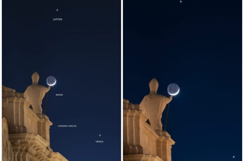  Luna, Giove e Venere allineati nel cielo: lo spettacolo celeste visibile a occhio nudo