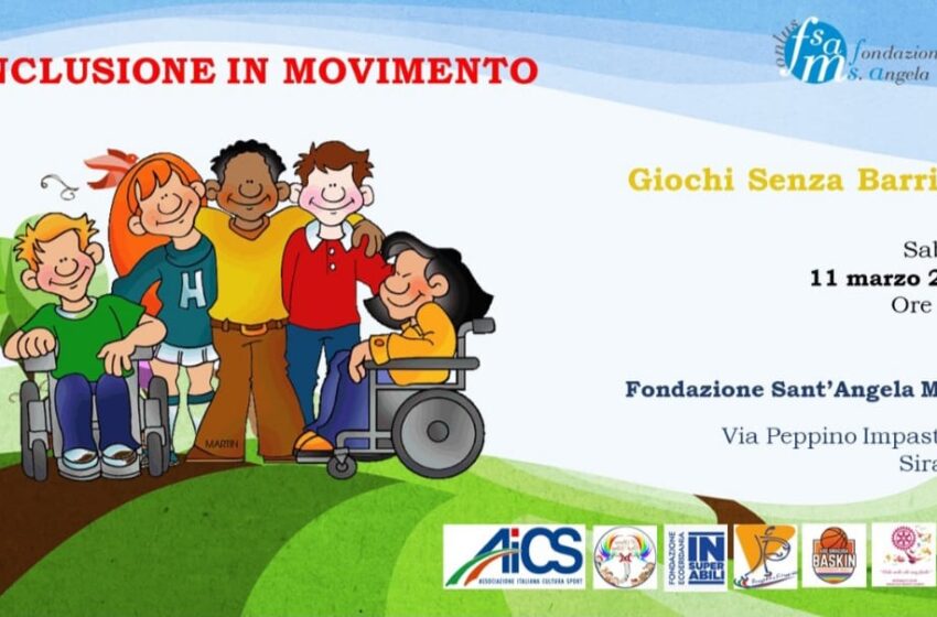  Inclusione: "Giochi senza Barriere", giornata all'insegna dello sport al Sant'Angela Merici