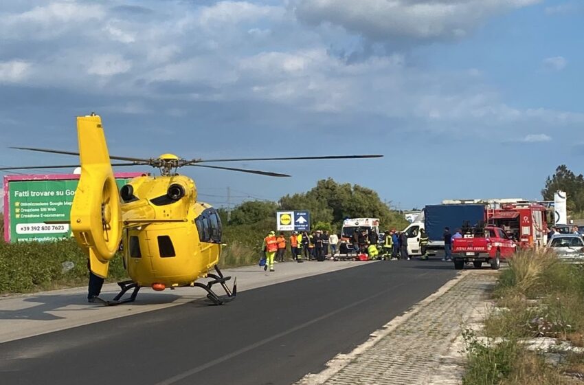  Elisoccorso sulla ex Statale 114, tra Siracusa e Priolo: centauro trasportato al Cannizzaro