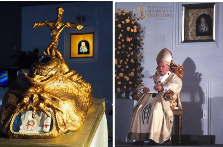  Le reliquie di Papa Wojtyla a Siracusa, esposizione straordinaria al Santuario