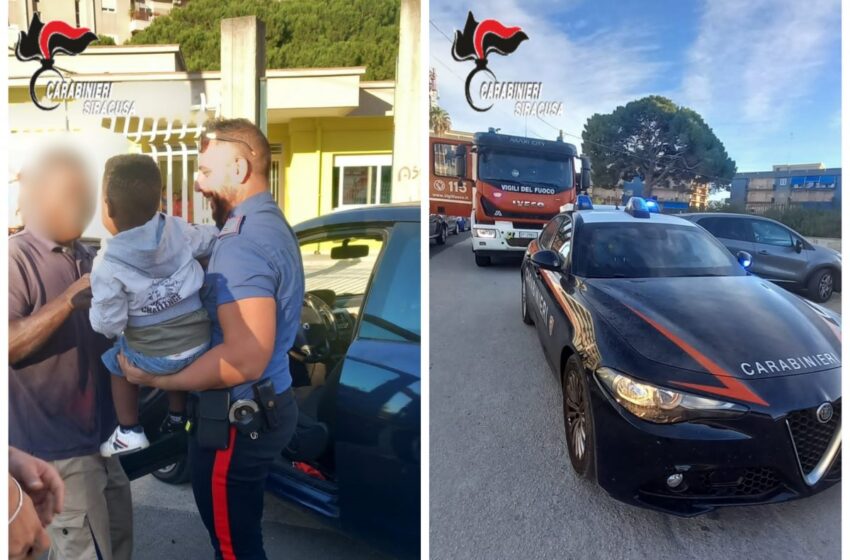  Bimbo di tre anni resta chiuso in macchina, soccorso da Carabinieri e Vigili del Fuoco