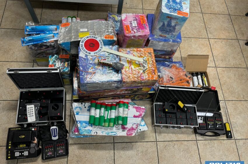  Fuochi d’artificio vietati conservati nel magazzino sotto una ludoteca, arrestato 43enne