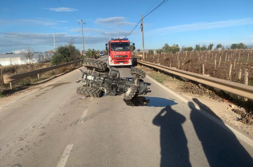 Incidente tra un trattore ed un’auto, ferito 56enne alla guida del mezzo agricolo