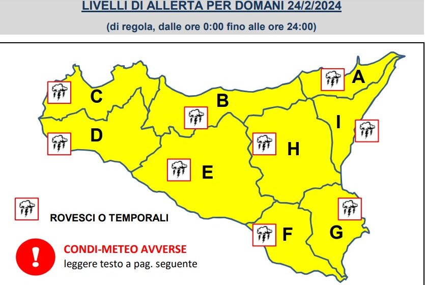  Fine settimana con nuvole e possibili piogge, diramata allerta meteo gialla