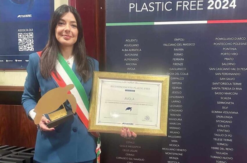  Avola unica città siracusana premiata con il titolo Plastic Free