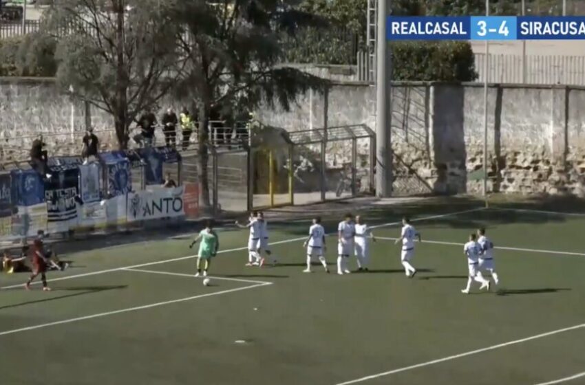  Real Casalnuovo-Siracusa è uno show, gol e spettacolo: finisce 3-4