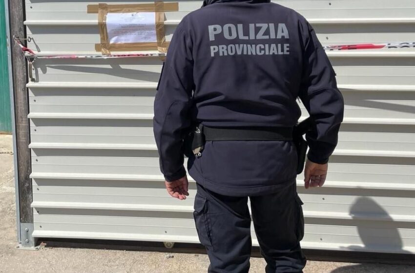  Autocarrozzeria illegale scoperta dalla Polizia Provinciale: sequestro e denuncia