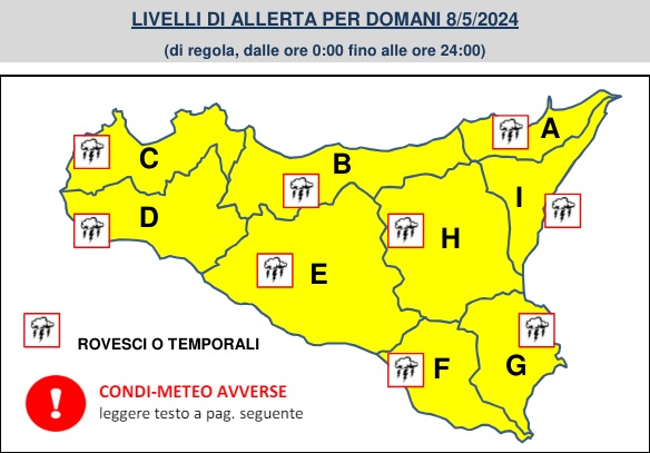  Maltempo, allerta meteo gialla in Sicilia. Attese piogge ma resta fase di siccità
