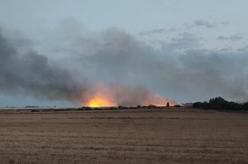 Vasto incendio a cavallo delle province di Siracusa e Ragusa, il fumo invade Pachino
