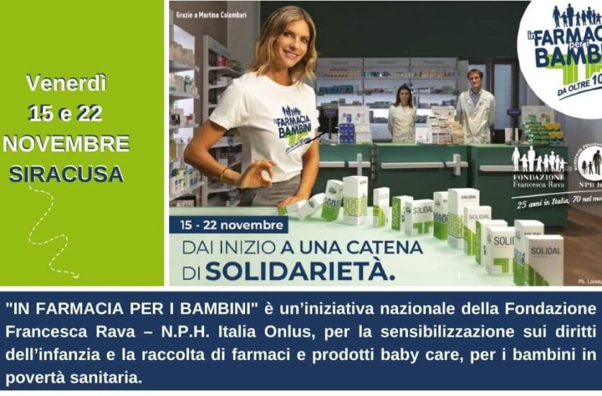 In farmacia con i bambini,fino al 22 novembre