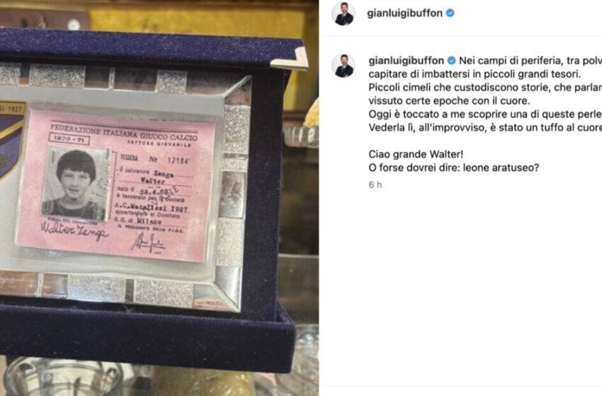  Buffon a Zenga sui social: “Ciao grande Walter! O forse dovrei dire: leone aretuseo?”
