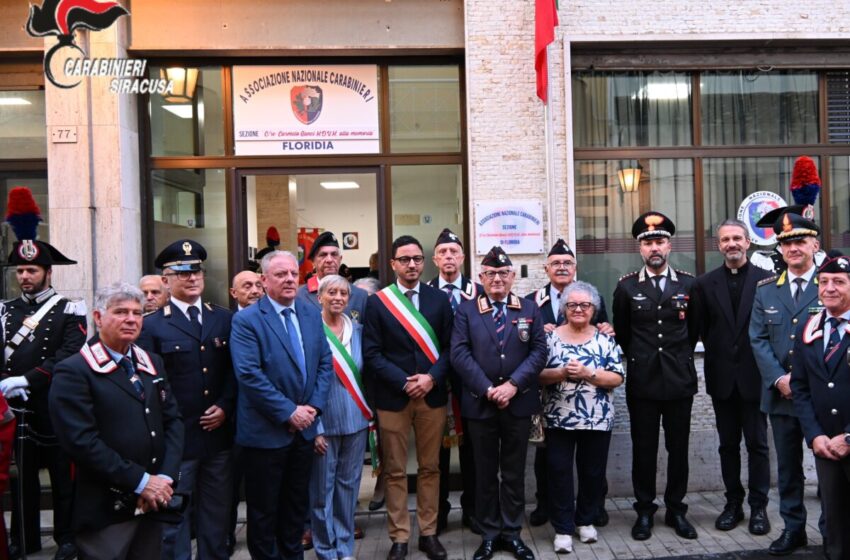 Inaugurata a Floridia la sede dell’Associazione Carabinieri: intitolata a Carmelo Ganci, eroe siracusano