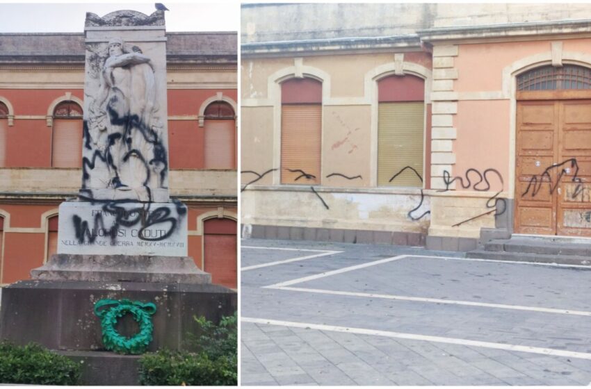  Vandalizzato il Monumento ai Caduti di Francofonte, Lamba Doria: “Ferma condanna”