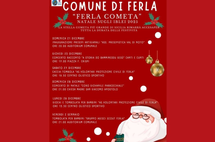  Natale a Ferla, torna la Cometa più grande di Sicilia: “Luce, tradizione e accoglienza autentica”