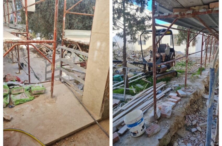  Sopralluogo al cantiere dell’Istituto Columba, Auteri : “Situazione peggiore del previsto”