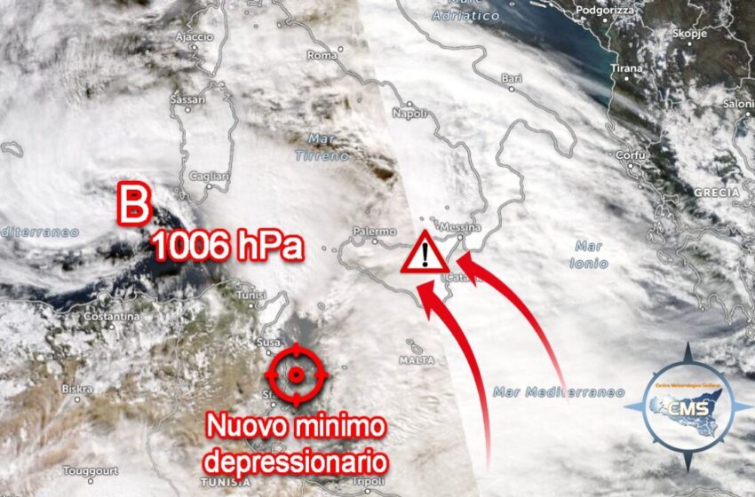  Ciclone Harry, entra nel vivo la forte ondata di maltempo. Il clou martedì 20 gennaio