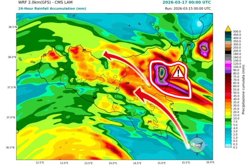  Allerta arancione: le previsioni meteo per le prossime ore e fino a mercoledì