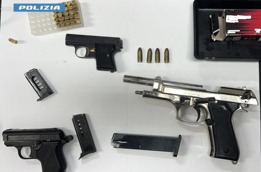  Arrestato 24enne per possesso illegale di pistole e munizioni