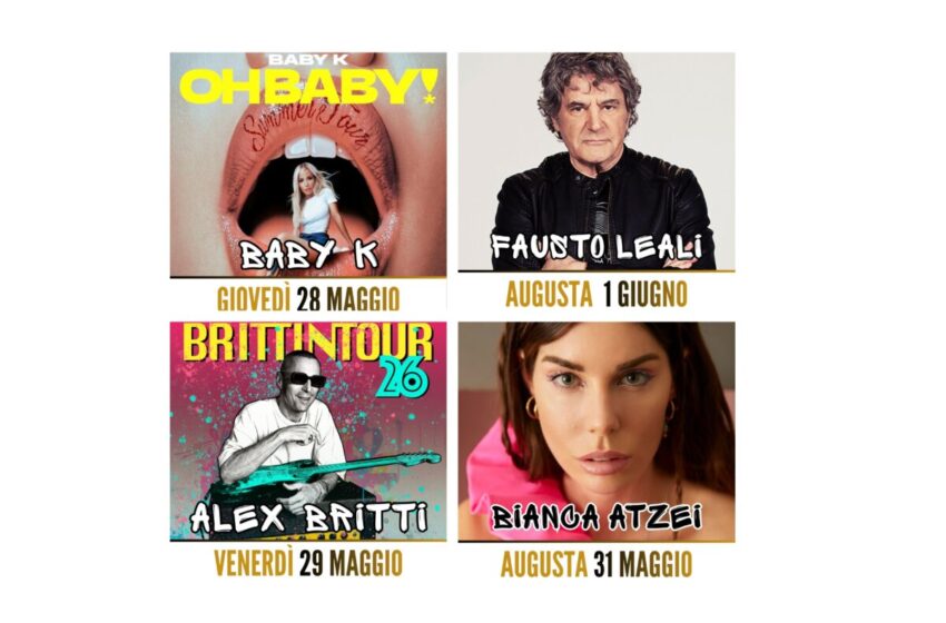  Augusa. Festa di San Domenico, big della musica in piazza Castello: da Baby K a Fausto Leali