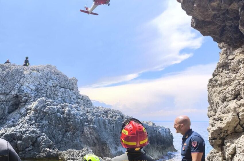  46enne si infortuna vicino a una grotta di Santa Panagia,maxi dispiegamento per soccorrerlo