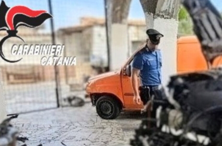  Officina fantasma a Belpasso, abusiva dell’attività di carrozzeria e gestione rifiuti