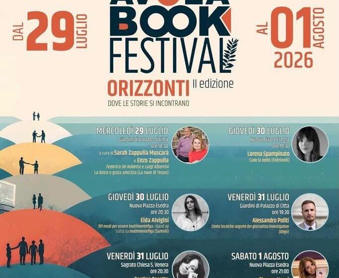  Da stasera, eventi e incontri per la II edizione dell’Avola Book Festival