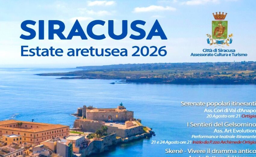 Da stasera Ortigia è in festa con la rassegna “Estate aretusea 2026”