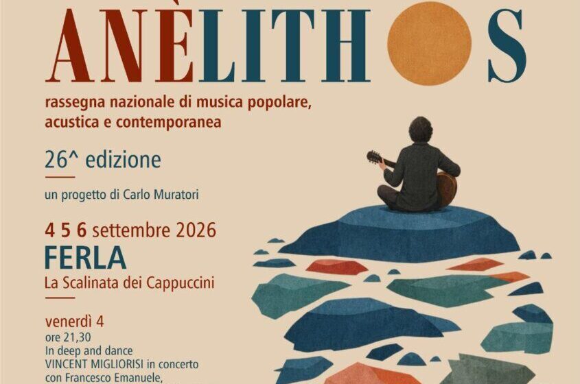  AnéLithos, torna a Ferla la rassegna di musica popolare: 4, 5 e 6 Settembre alla Scalinata dei Cappuccini