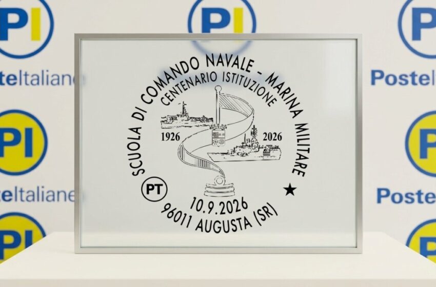  Augusta celebra i 100 anni della Scuola di Comando Navale: annullo speciale di Poste Italiane
