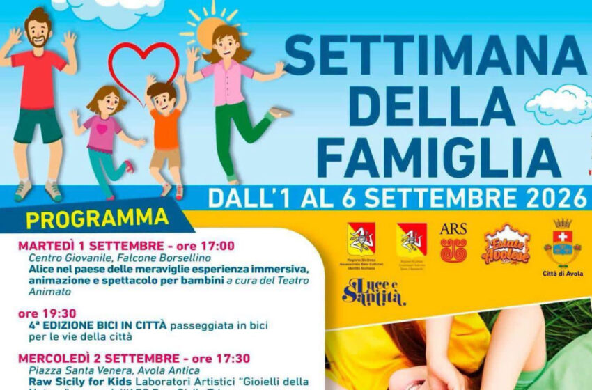  “Settimana della Famiglia” ad Avola. Arte, giochi e spettacoli