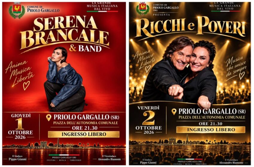  Priolo, due serate di grande musica per i festeggiamenti dell’Angelo Custode