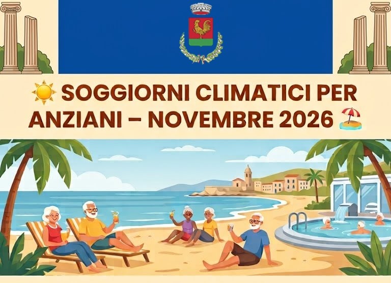  Soggiorni climatici per gli anziani di Priolo, pubblicati gli avvisi pubblici